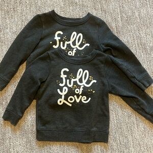 TWIN SET! Girls sweatshirts